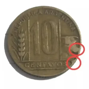 moneda de 10 centavos de Argentina